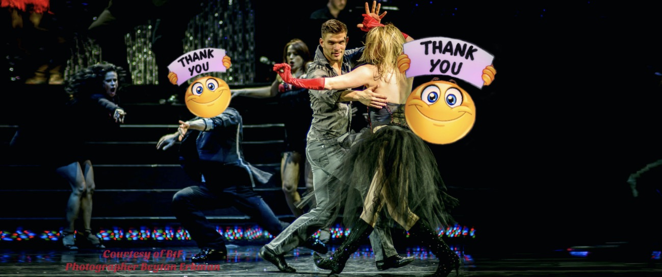 Donate Banner burn the floor dancers aljaz & gordana